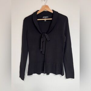 Cable & Gauge Classic Black Knit Top EUC Size S